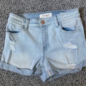 Light washed Pacsun Jean shorts